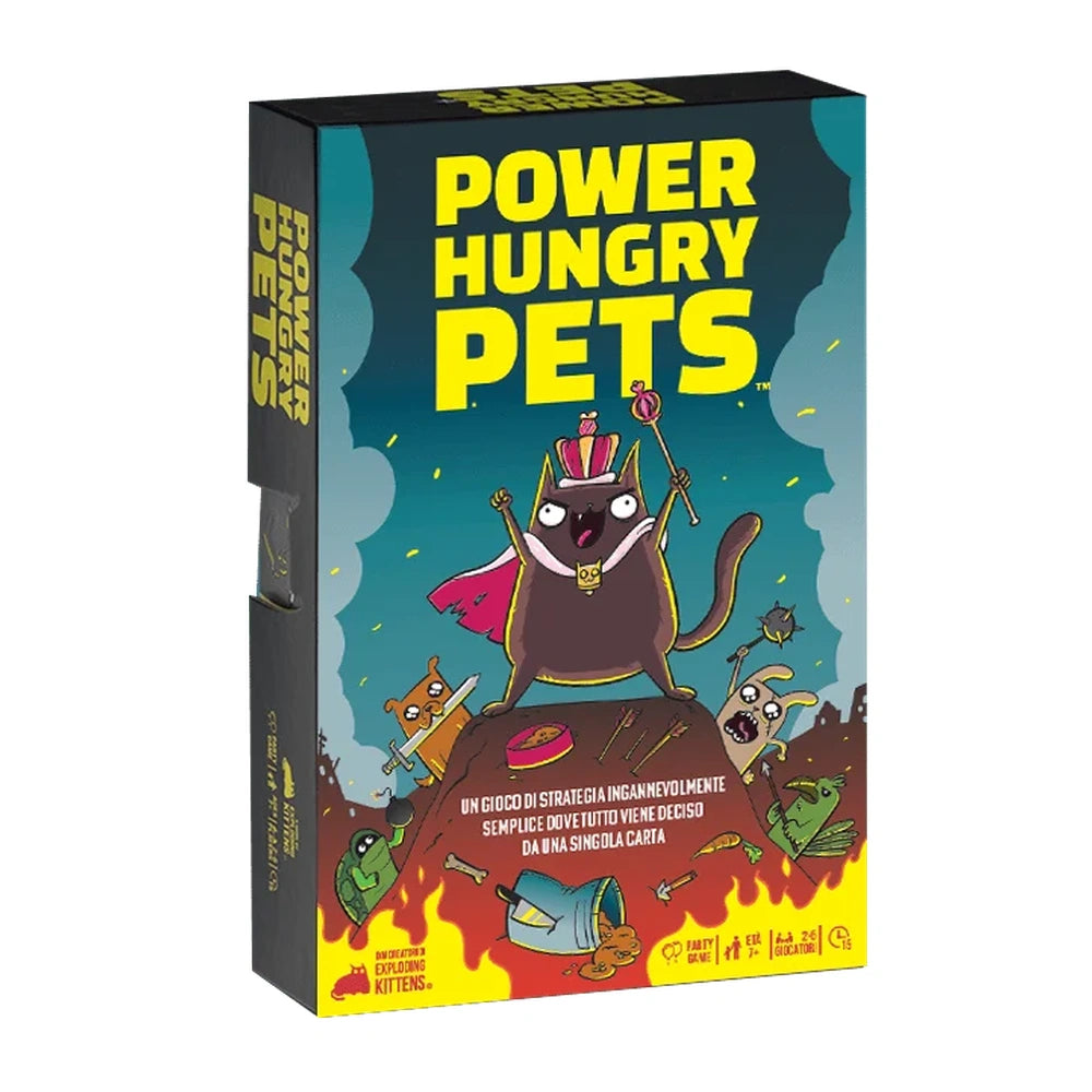 Asmodee - Power Hungry Pets - Board Games - Age +7 - STR8637 - Italian Edition