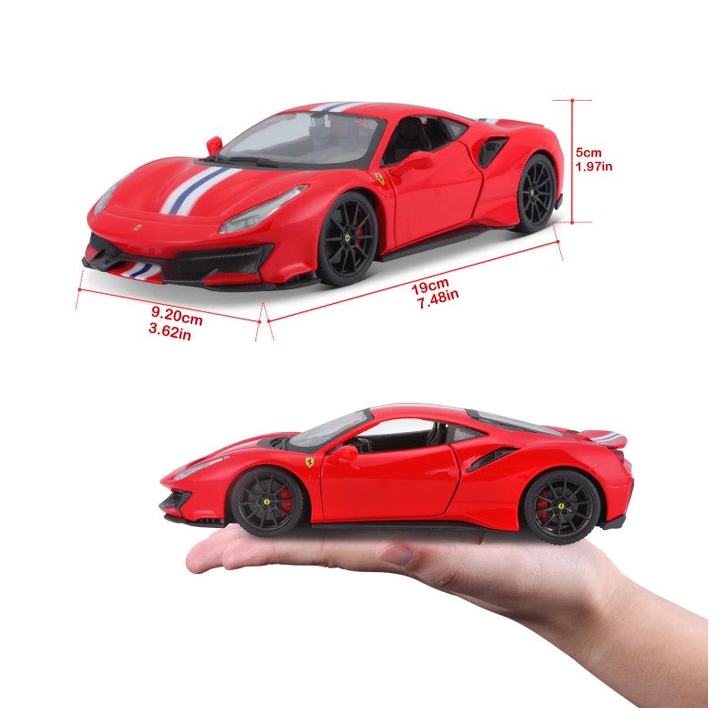 BBurago - Ferrari 488 Pista 1:24 Die Cast Speelvoertuigen