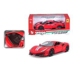 BBurago - Ferrari 488 Pista 1:24 Die Cast Speelvoertuigen