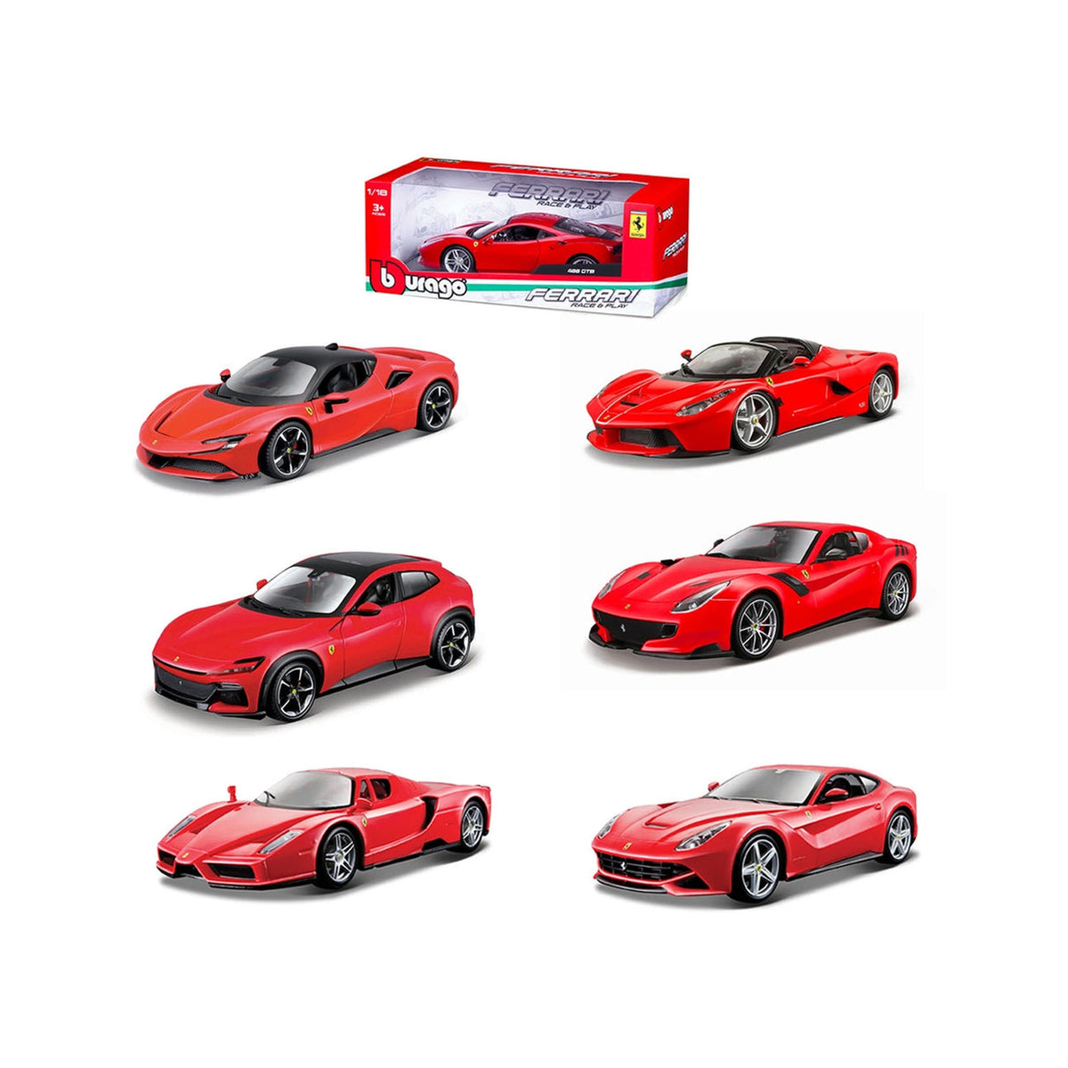 BBurago - Ferrari Race Play 1:24 Die Cast Speelvoertuigen