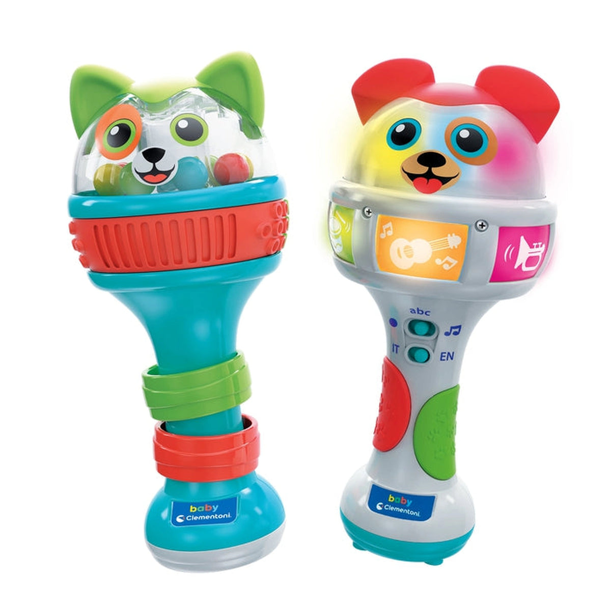 Baby Clementoni - Baby Maracas Amici Cuccioli Baby Activiteitsspeelgoed - Italiaanse Editie