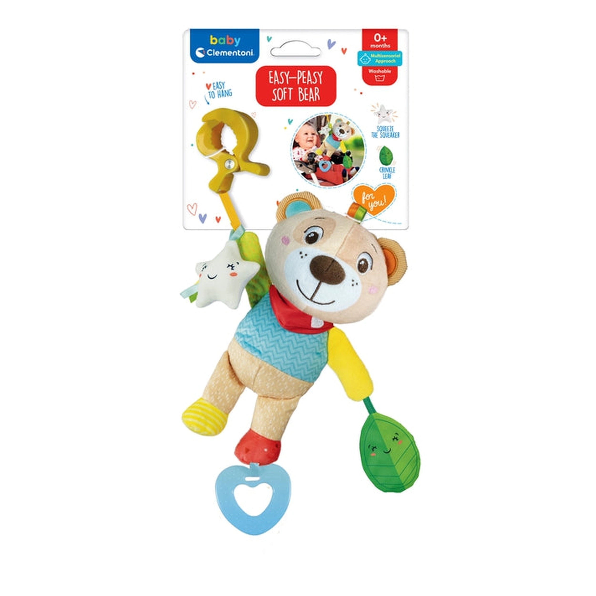 Baby Clementoni - Easy-Peasy Zachte Beer Knuffeldieren