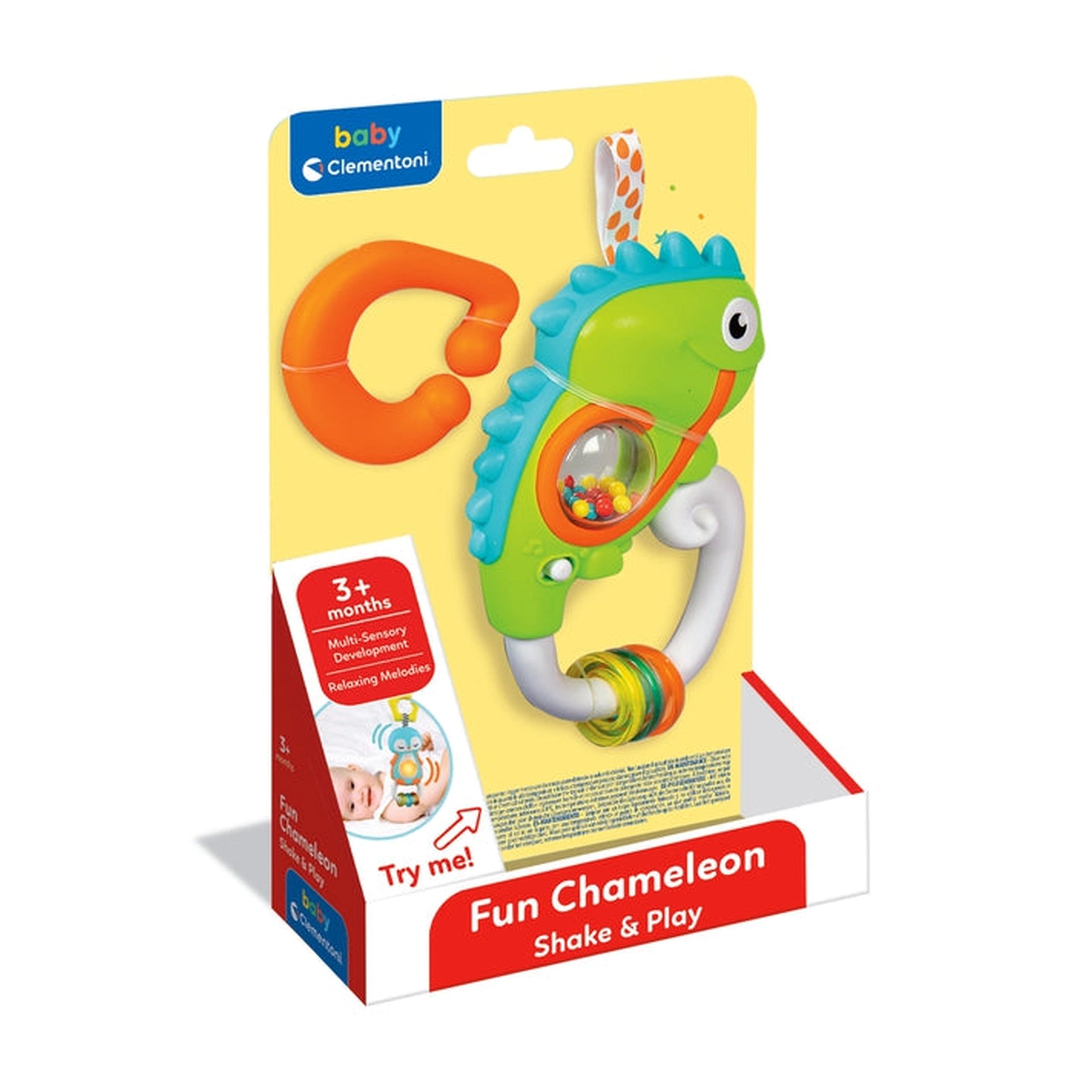 Baby Clementoni - Interactive Fun Chameleon Rattle Shake And Play