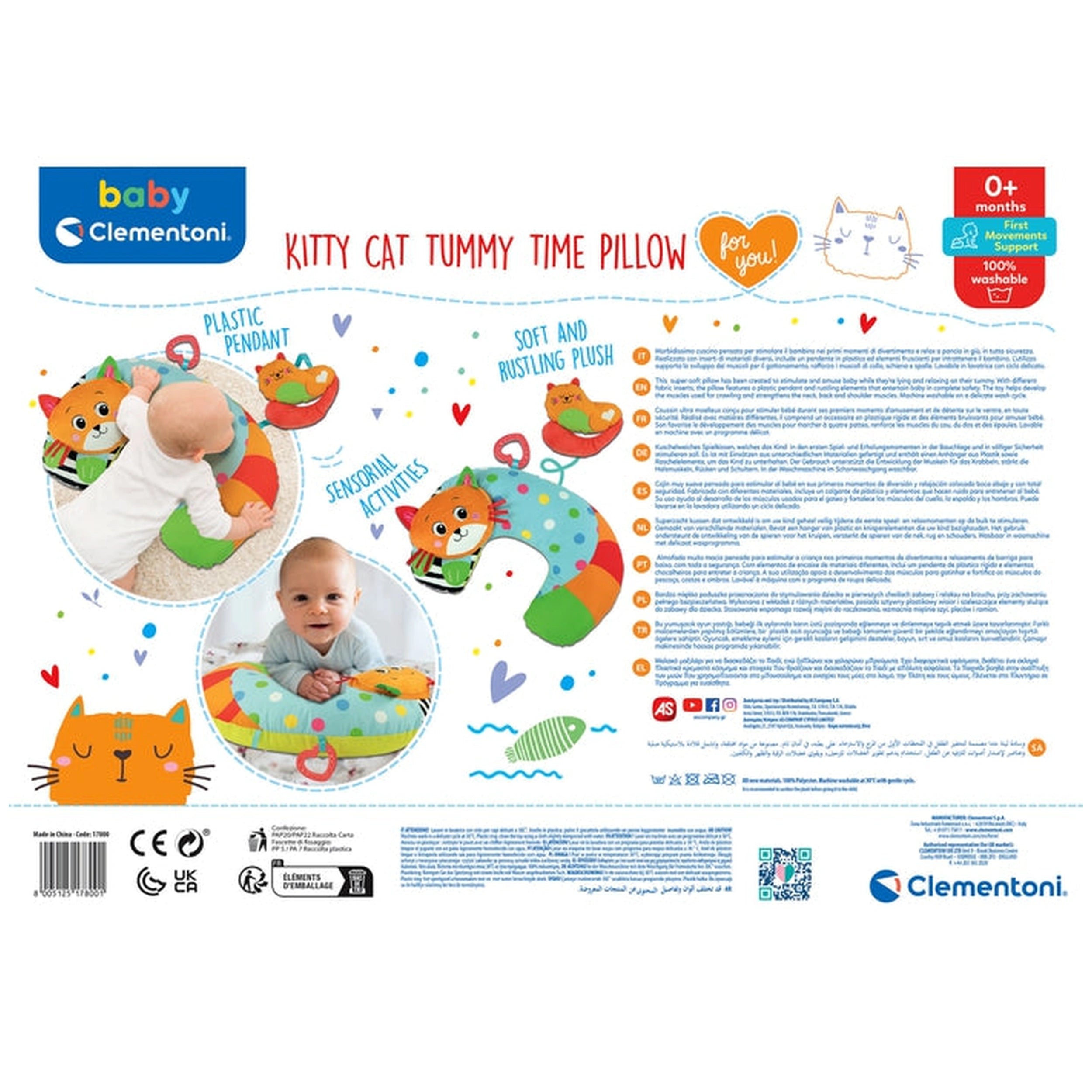 Baby Clementoni - Kitty Cat Buikligkussen
