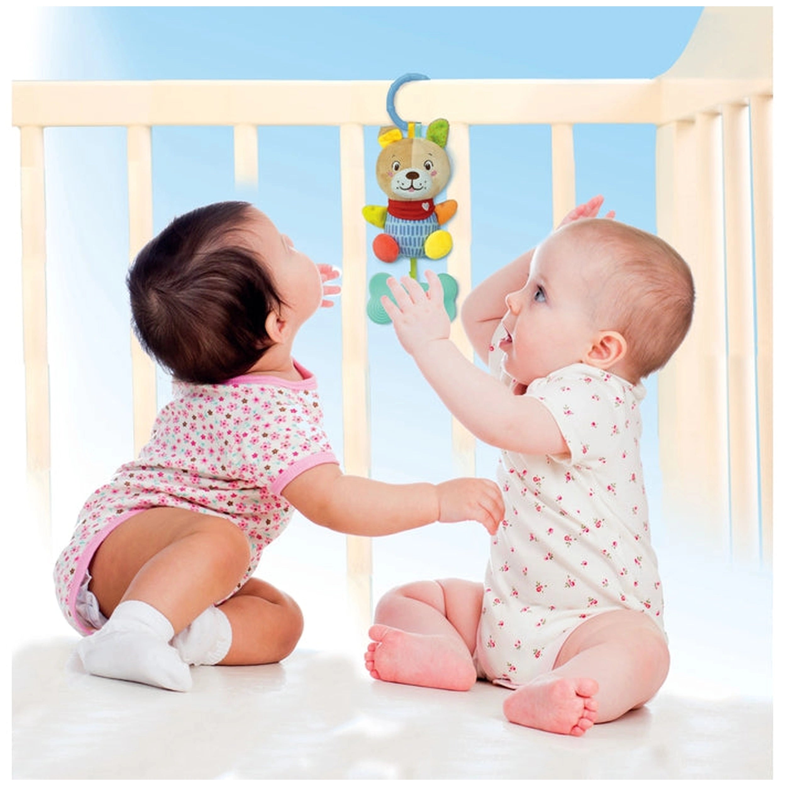 Baby Clementoni - Lovely Soft Dog Rattle