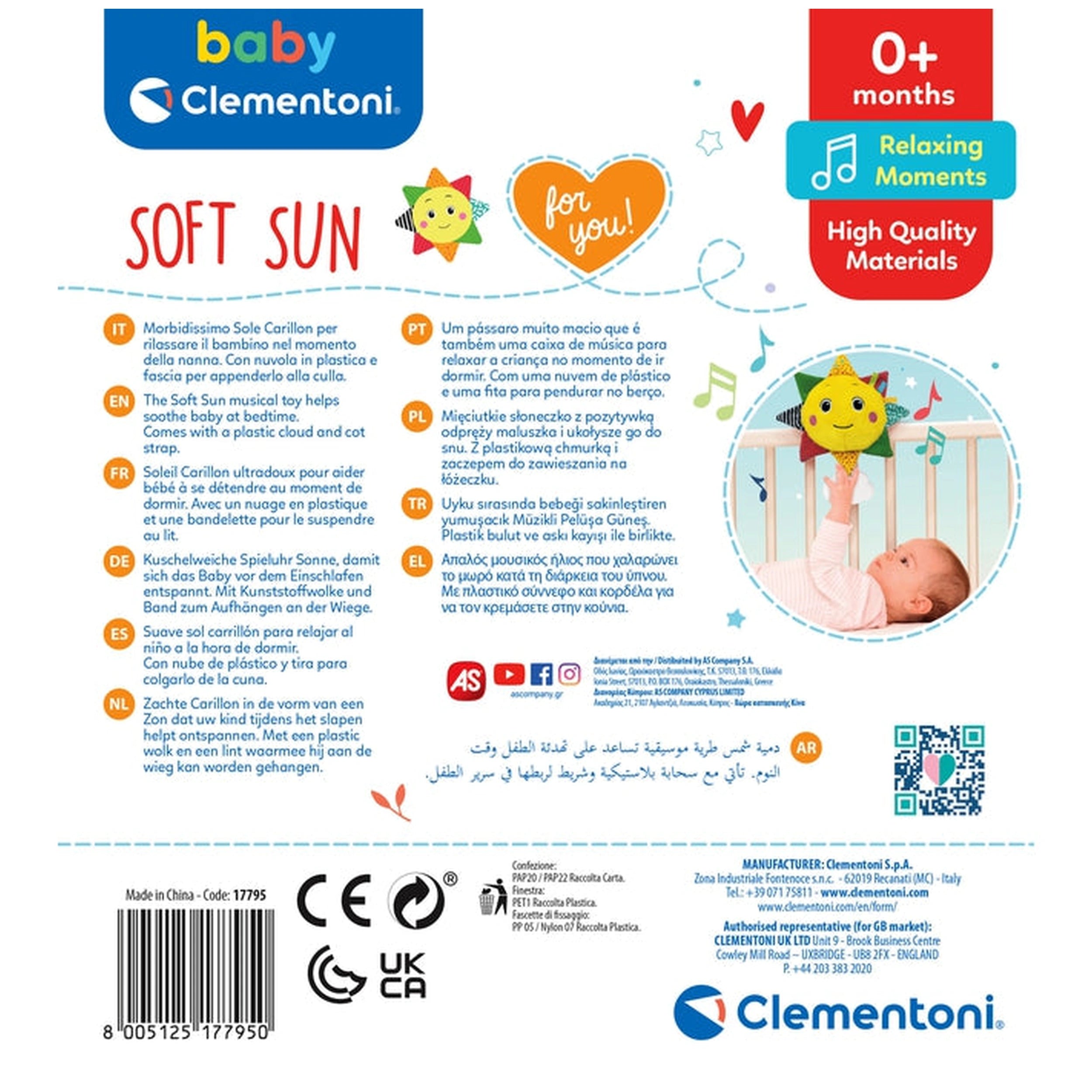 Baby Clementoni - Zachte Zon Carillon Knuffeldieren