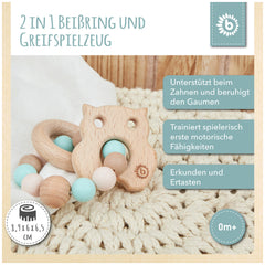 Bieco - Teething Ring Owl With Silicone Chain