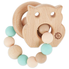 Bieco - Teething Ring Owl With Silicone Chain