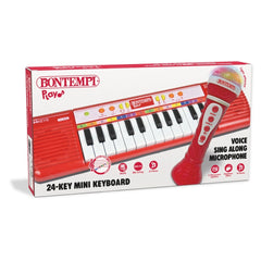 Bontempi - 24-toets elektronische keyboard en microfoonset - Educatieve Muziekinstrumenten - 3+ Jaar