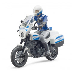 Bruder - Bworld Scrambler Ducati Police Motorcycle - Action & Toy Figures