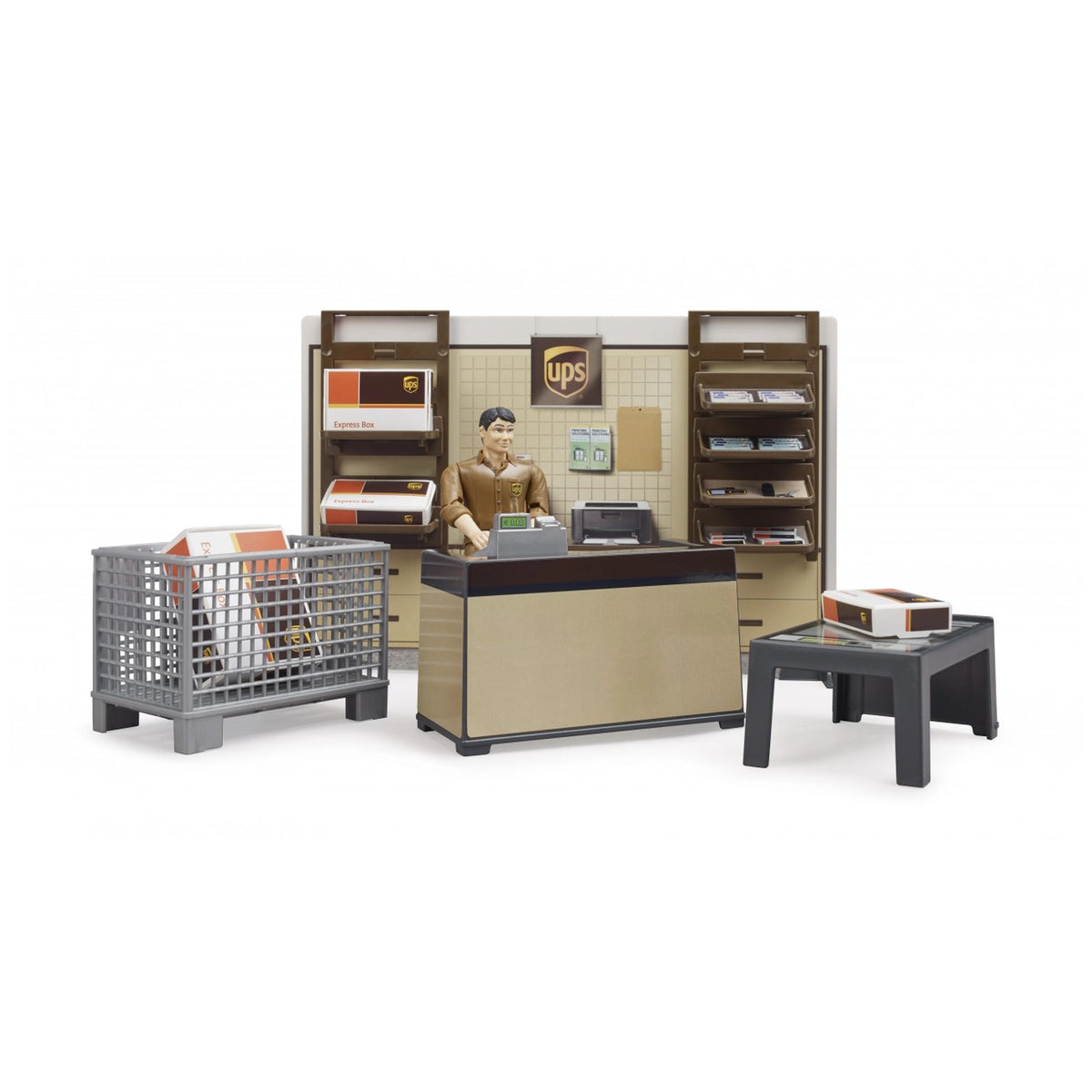 Bruder - Bworld Ups Parcel Shop - Action & Toy Figures