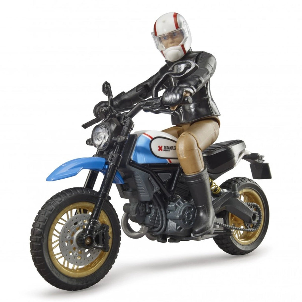 Bruder - Scrambler Ducati Desert Sled Including Rider - Action & Toy Figures