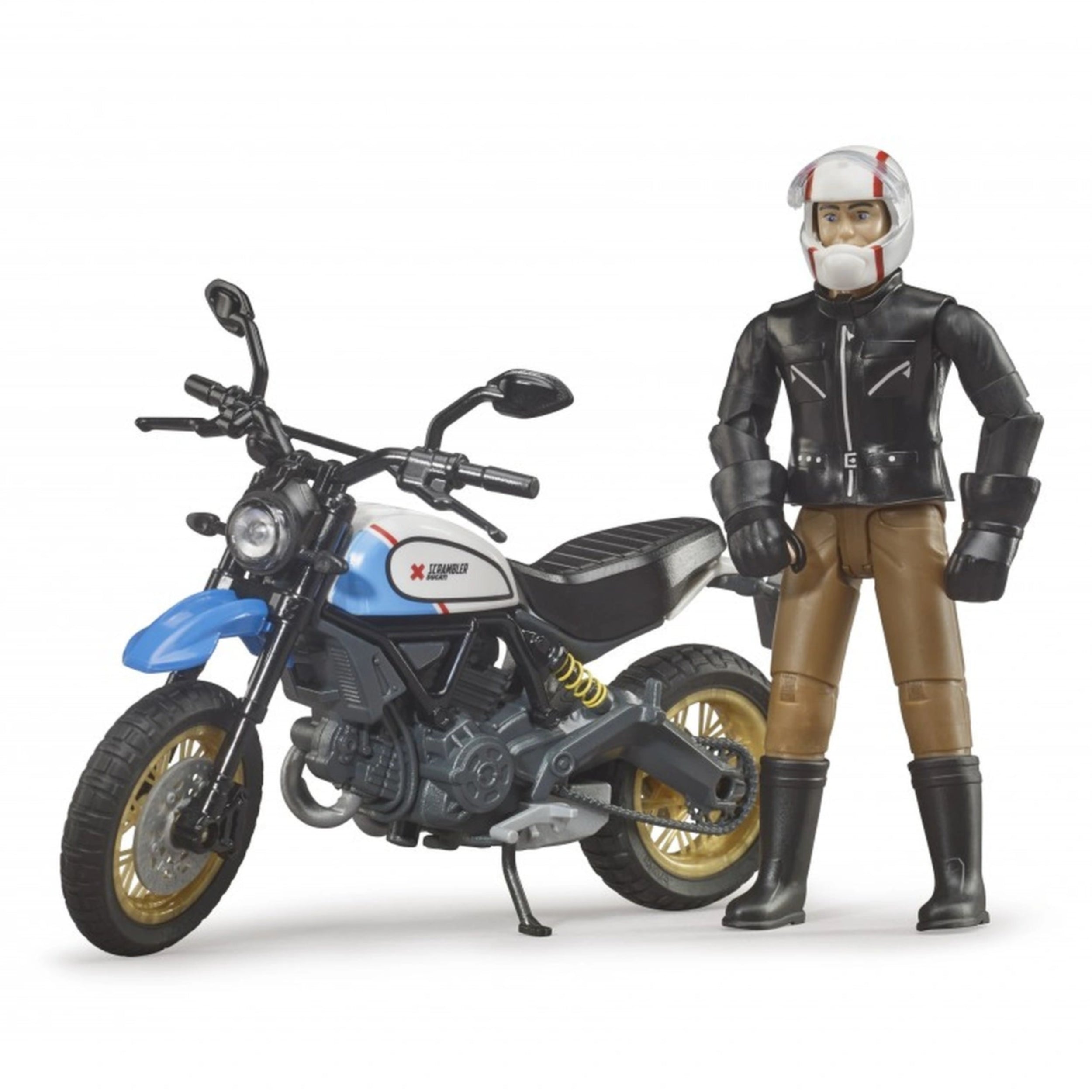 Bruder - Scrambler Ducati Desert Sled Including Rider - Action & Toy Figures