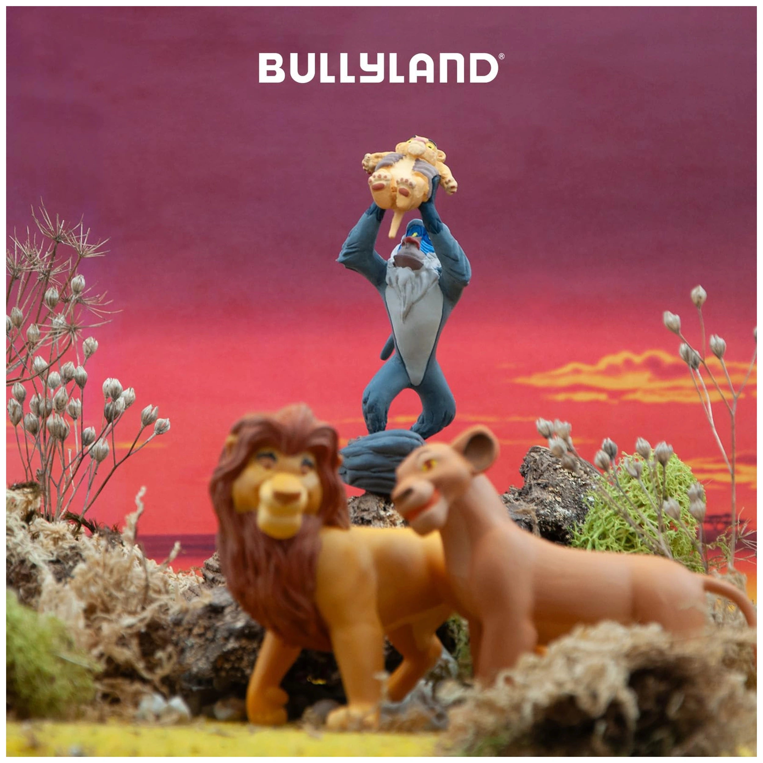 Bullyland - Disney - Rafiki met Baby Simba Speelfiguur 10 cm - De Leeuwenkoning - Actie- en Speelfiguren