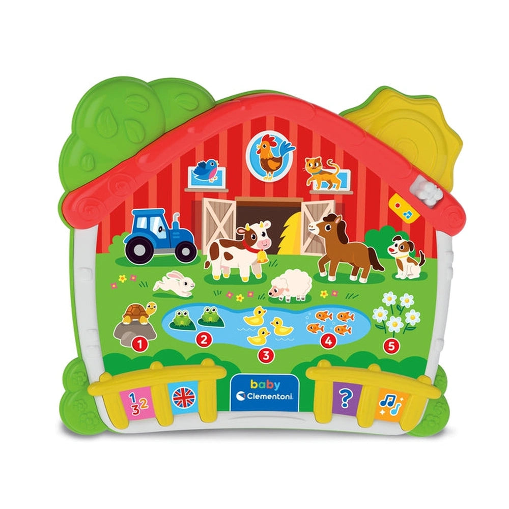CLEMENTONI - Baby- en peuterspeelgoed - Interactief boerderij leer speelgoed - 18M+