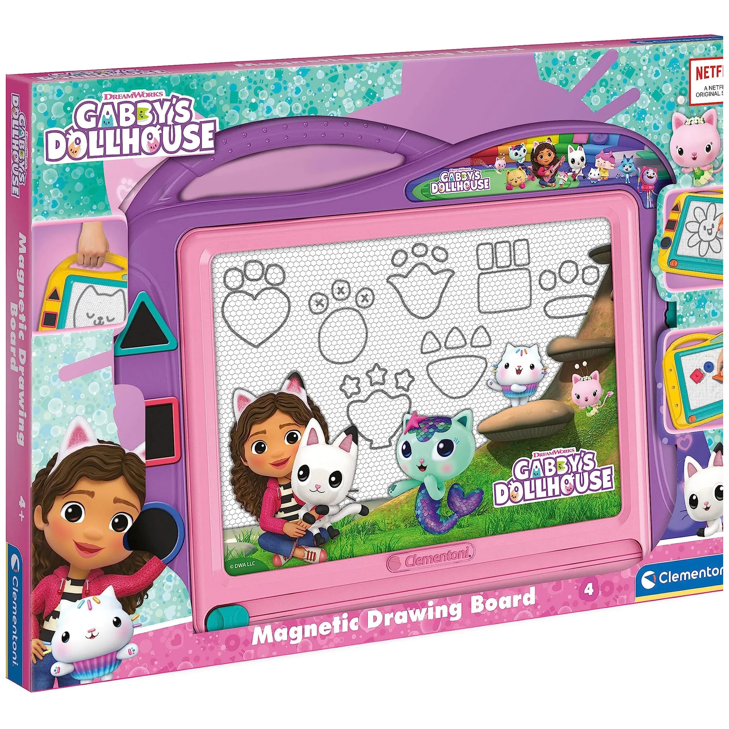 Clementoni - Gabby'S Dolls House Magnetic Magnetic Whiteboard Arts & Crafts Set