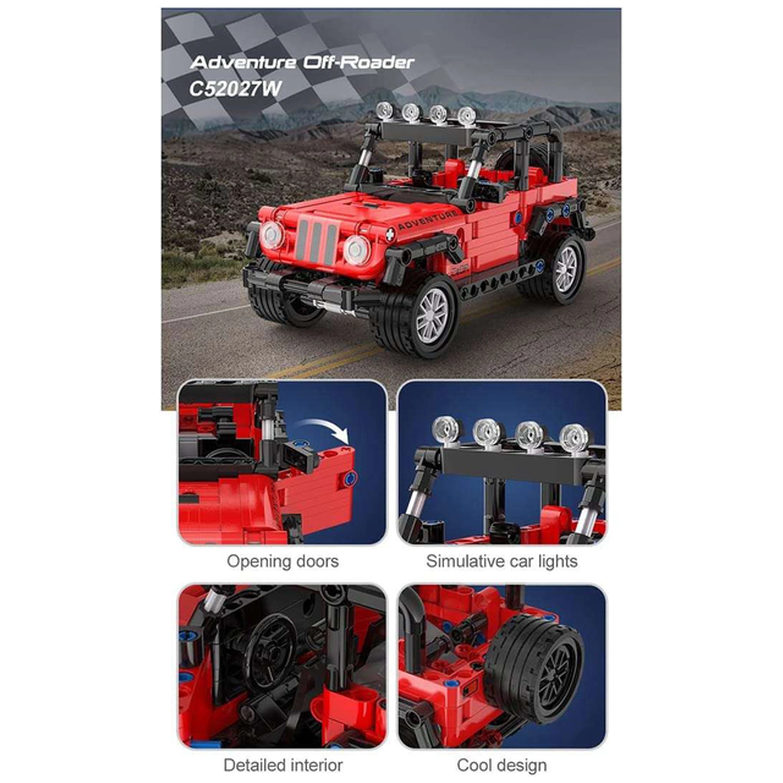 CaDA - Avontuurlijke Off-Roader Jeep - Constructiespeelgoed