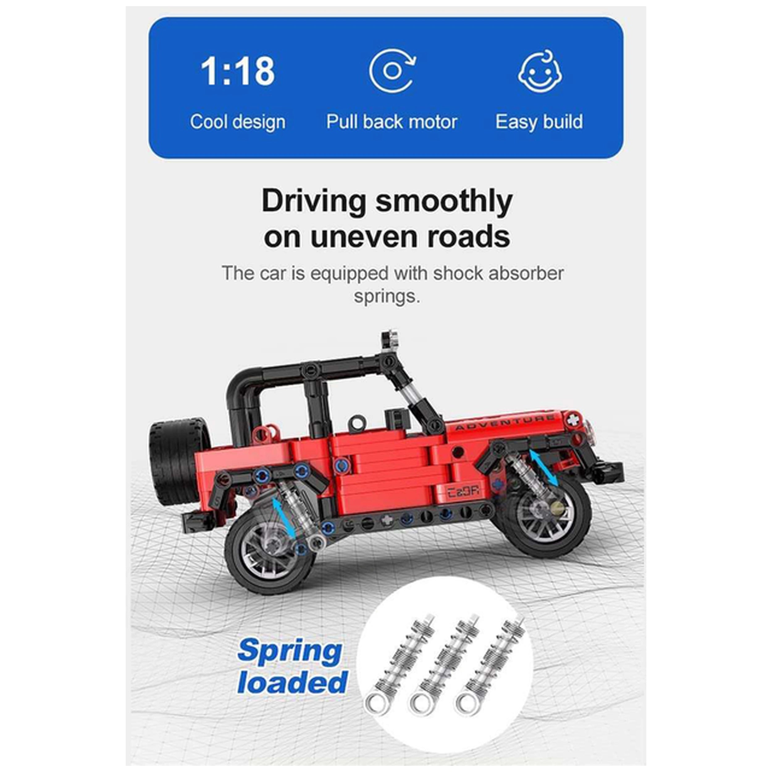 CaDA - Avontuurlijke Off-Roader Jeep - Constructiespeelgoed
