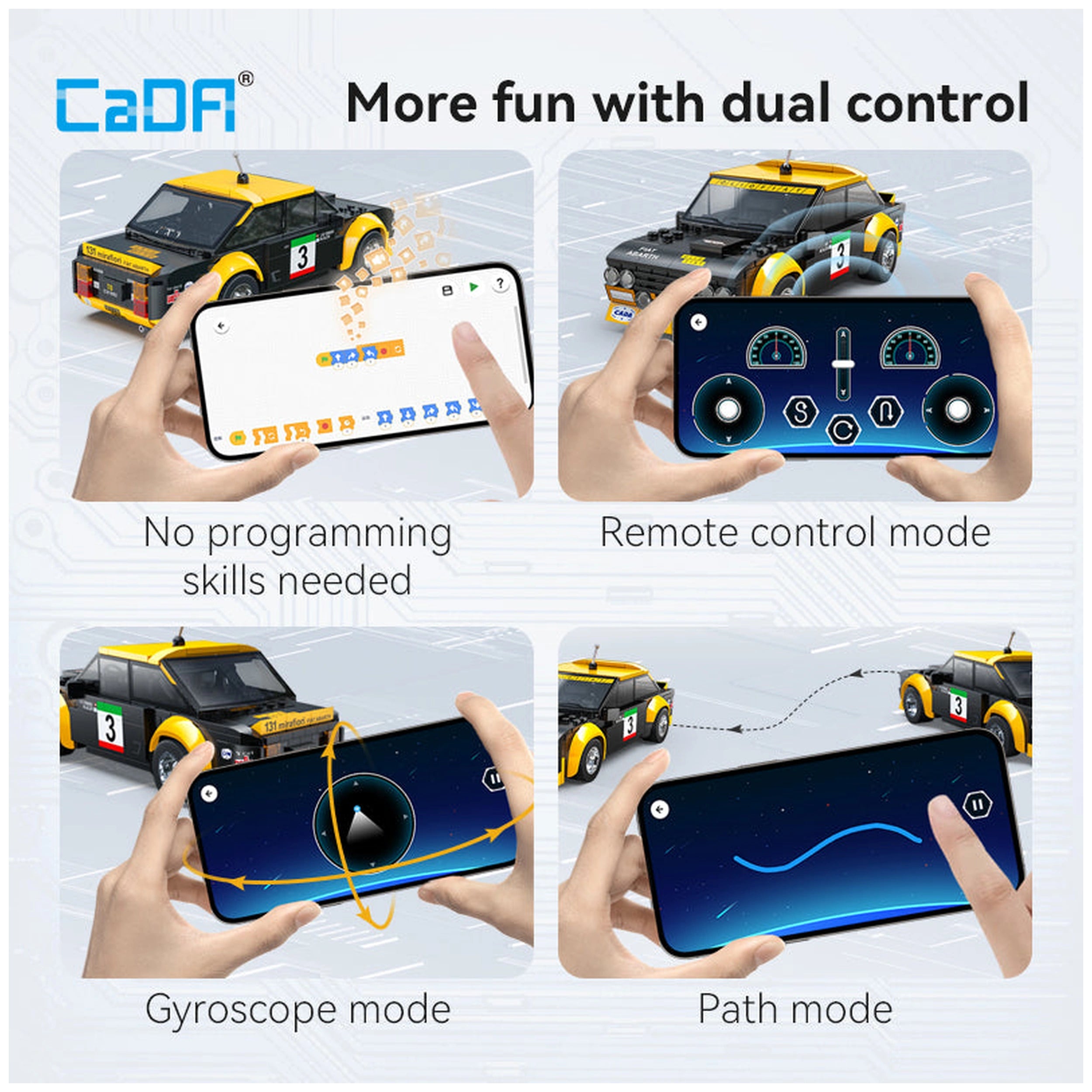 CaDA - Blade Fiat Abarth 131 Dual Mode Controller Bouwset Speelgoed