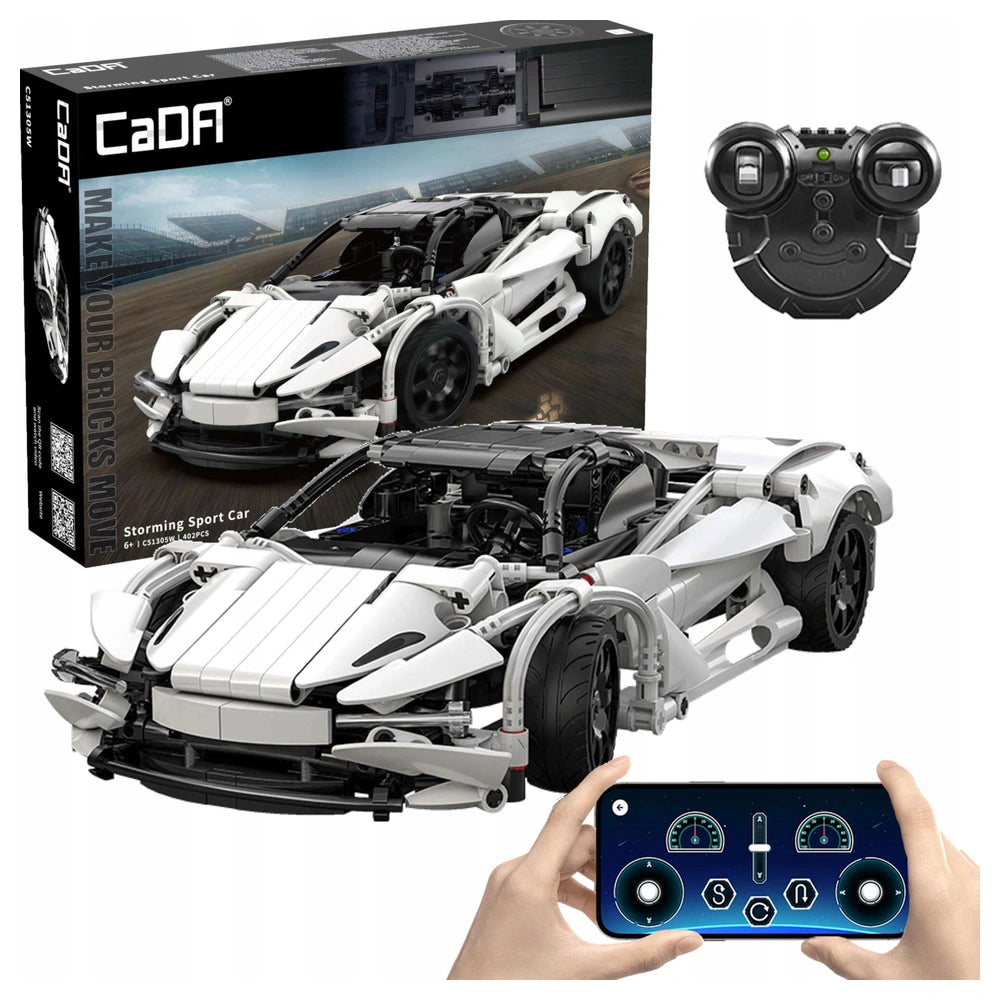 CaDA - Bouwsets - Storming Sportauto - RC Bouwset - 6 Jaar - STEM Leren