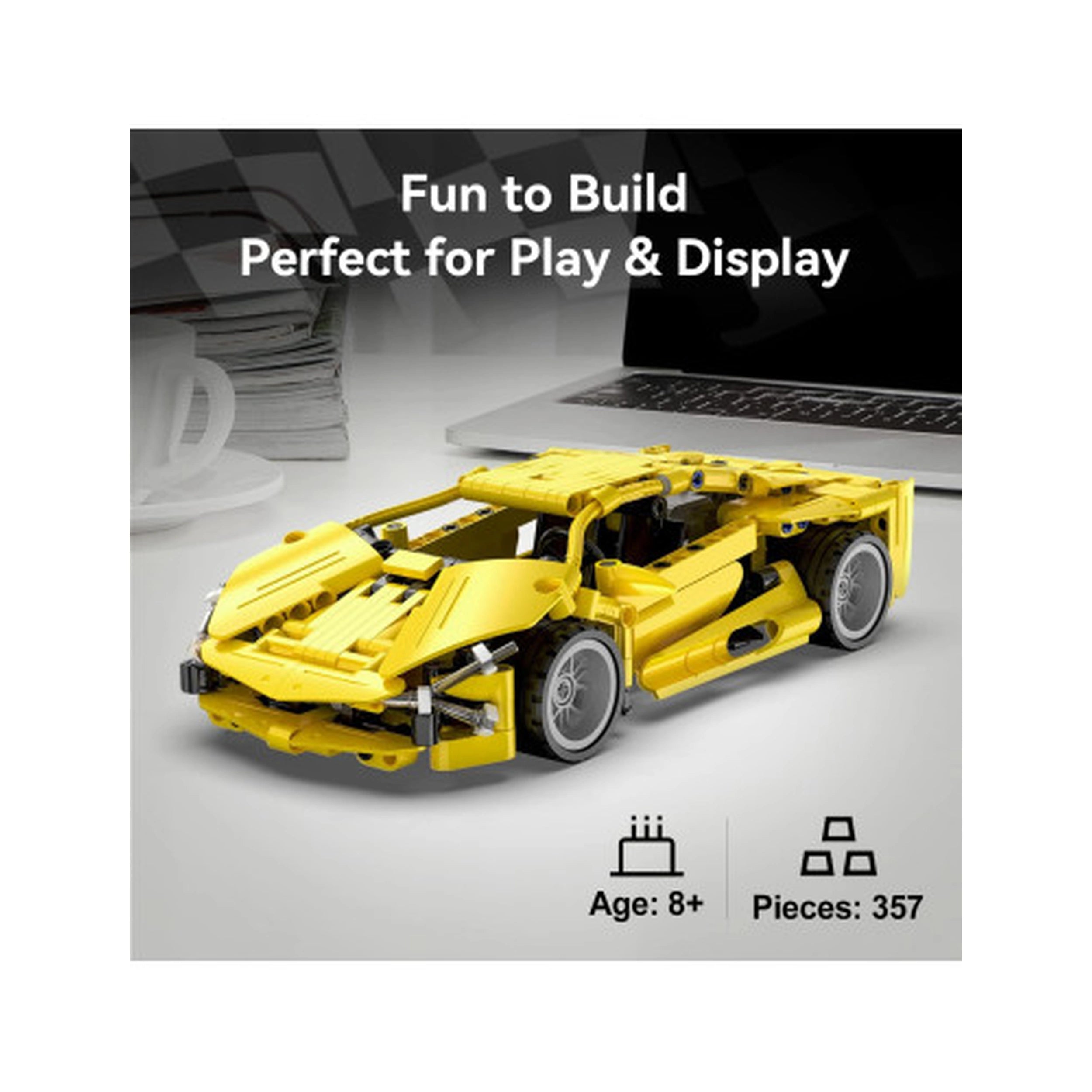 CaDA - Lightning Sports Car Trek Terug Systeem - Bouwset Speelgoed