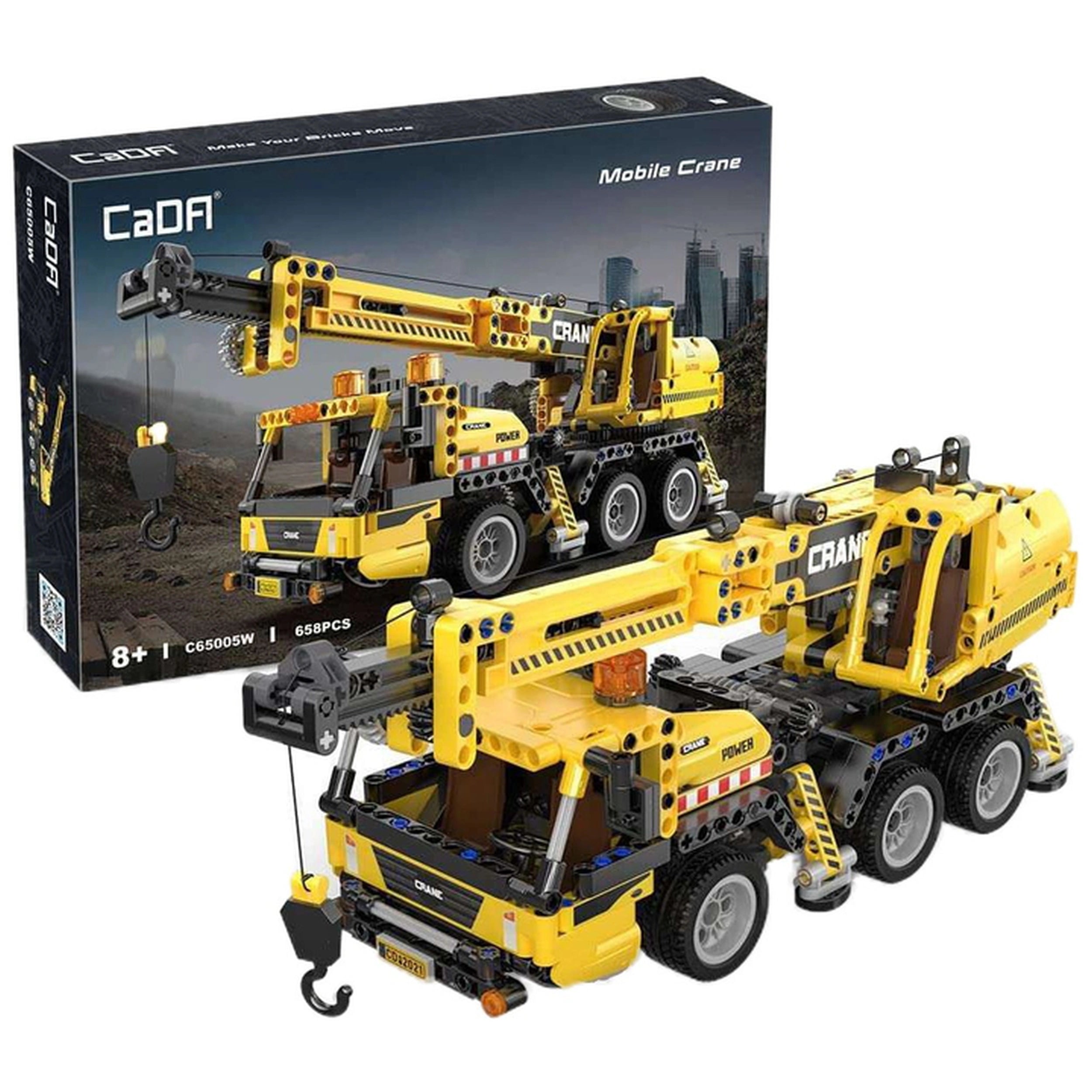 CaDA - Mobiele Kraan Truck - Bouwset Speelgoed