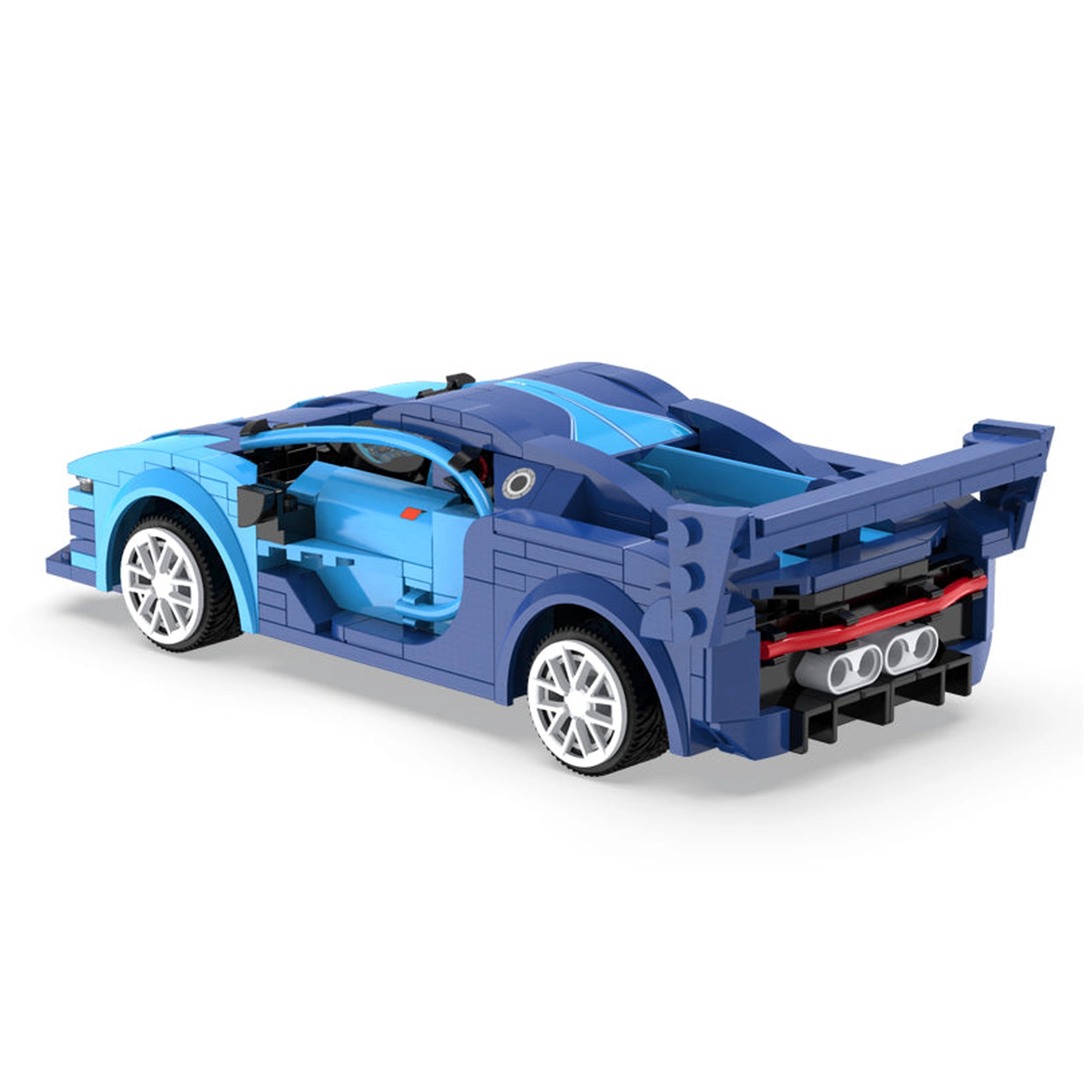 CaDA - RC Blauwe Raceauto Dual Mode Controller - Constructieset Speelgoed