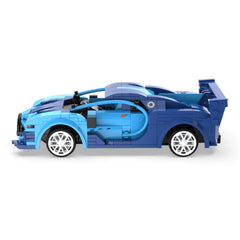 CaDA - RC Blauwe Raceauto Dual Mode Controller - Constructieset Speelgoed