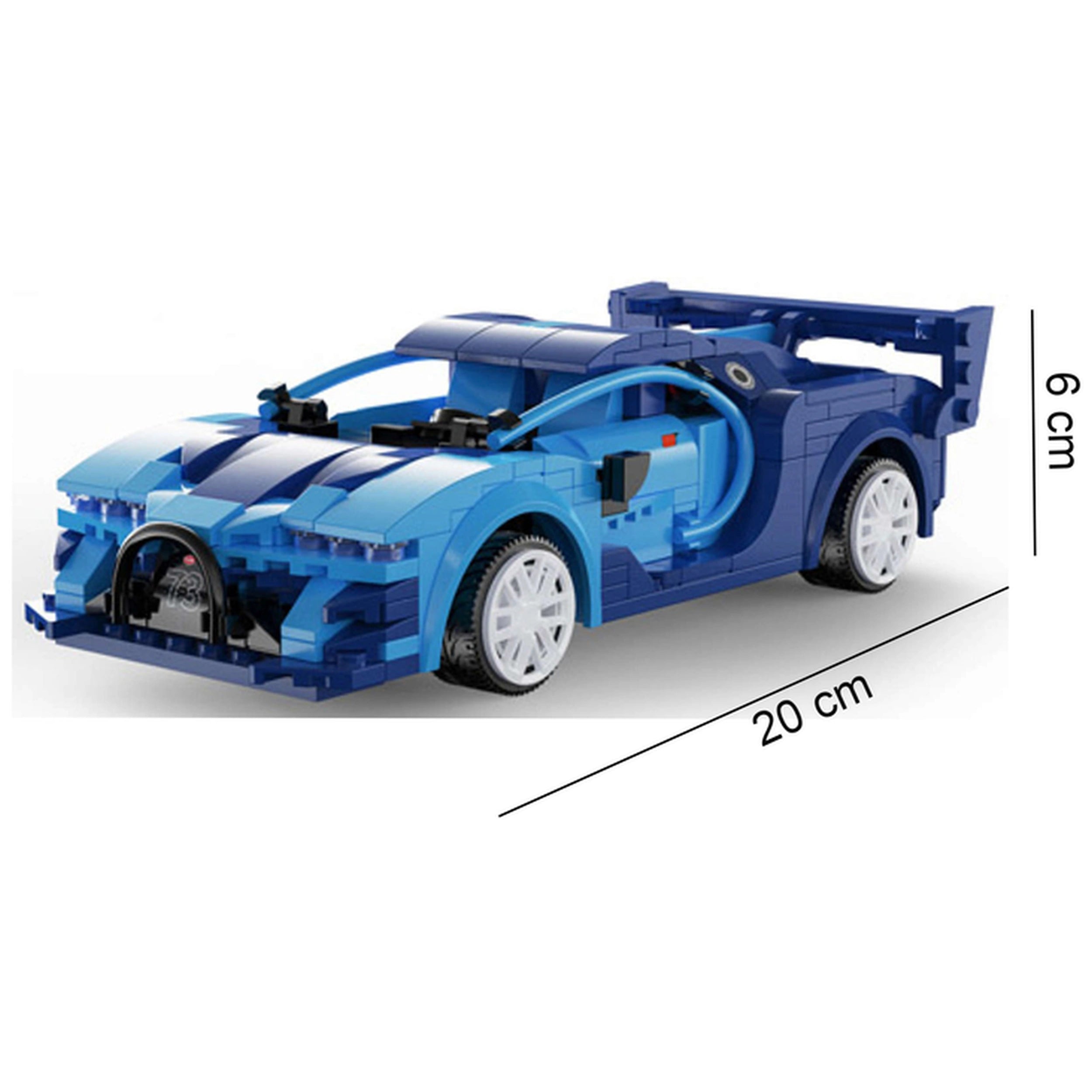 CaDA - RC Blauwe Raceauto Dual Mode Controller - Constructieset Speelgoed