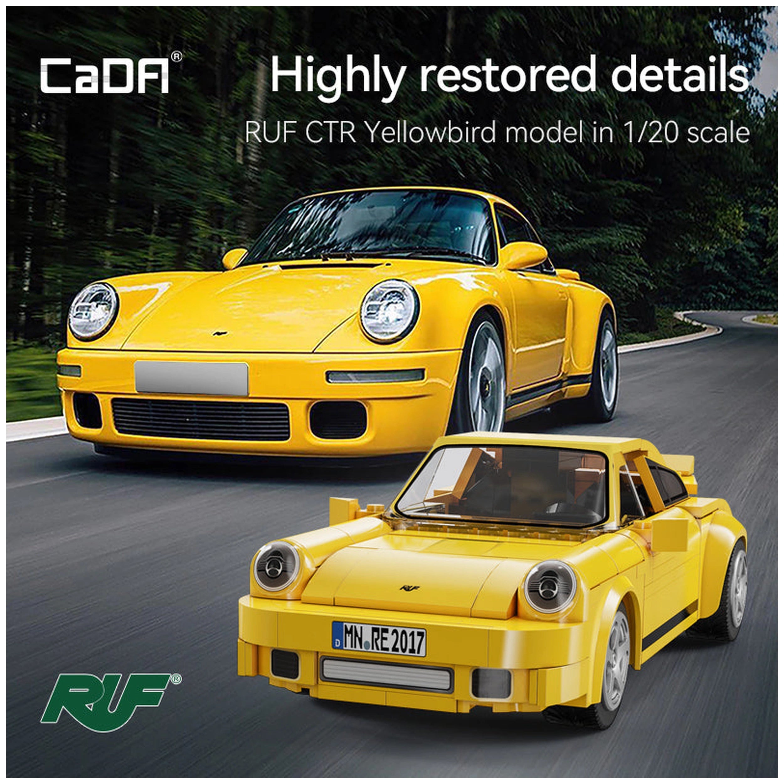 CaDA-Ruf-CTR-2017-Yellowbird-Dual-Mode-Controller-Bouwset-Speelgoed