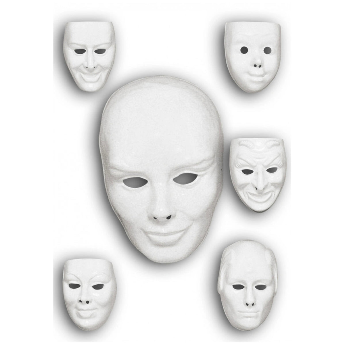 Carnival Toys - Volwassen Schilderbare Masker Voor Creatief Plezier En Fantasierijk Spel - Doen alsof Beroepen En Rollenspel