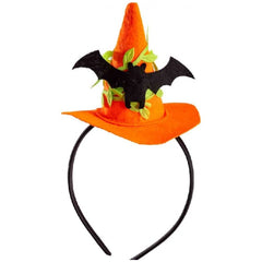 Carnival Toys - Kleine Heks Hoed Met Vilt Vleermuis Haarband Voor Leuke Halloween Verkleedpartij - Doen Alsof Beroepen En Rollenspel