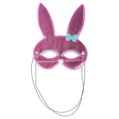 Carnival Toys - Metalen Roze Konijnenstofmasker Voor Leuke Verkleedpartijen En Creatief Spel - Doen alsof Beroepen En Rollenspellen