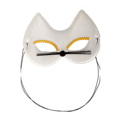 Carnival Toys - Witte Kat Stofmasker Voor Kinderen Perfect Voor Verkleden En Fantasiespel - Doen alsof Beroepen En Rollenspel