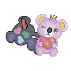 Clementoni Crazy Chic - Koala Spark Trousse Make-Up Set for Kids Ages 6 Years+ - Kawaii Animals-Themed Travel Cosmetic Palette with 6 Eyeshadows, Lipstick and Applicator