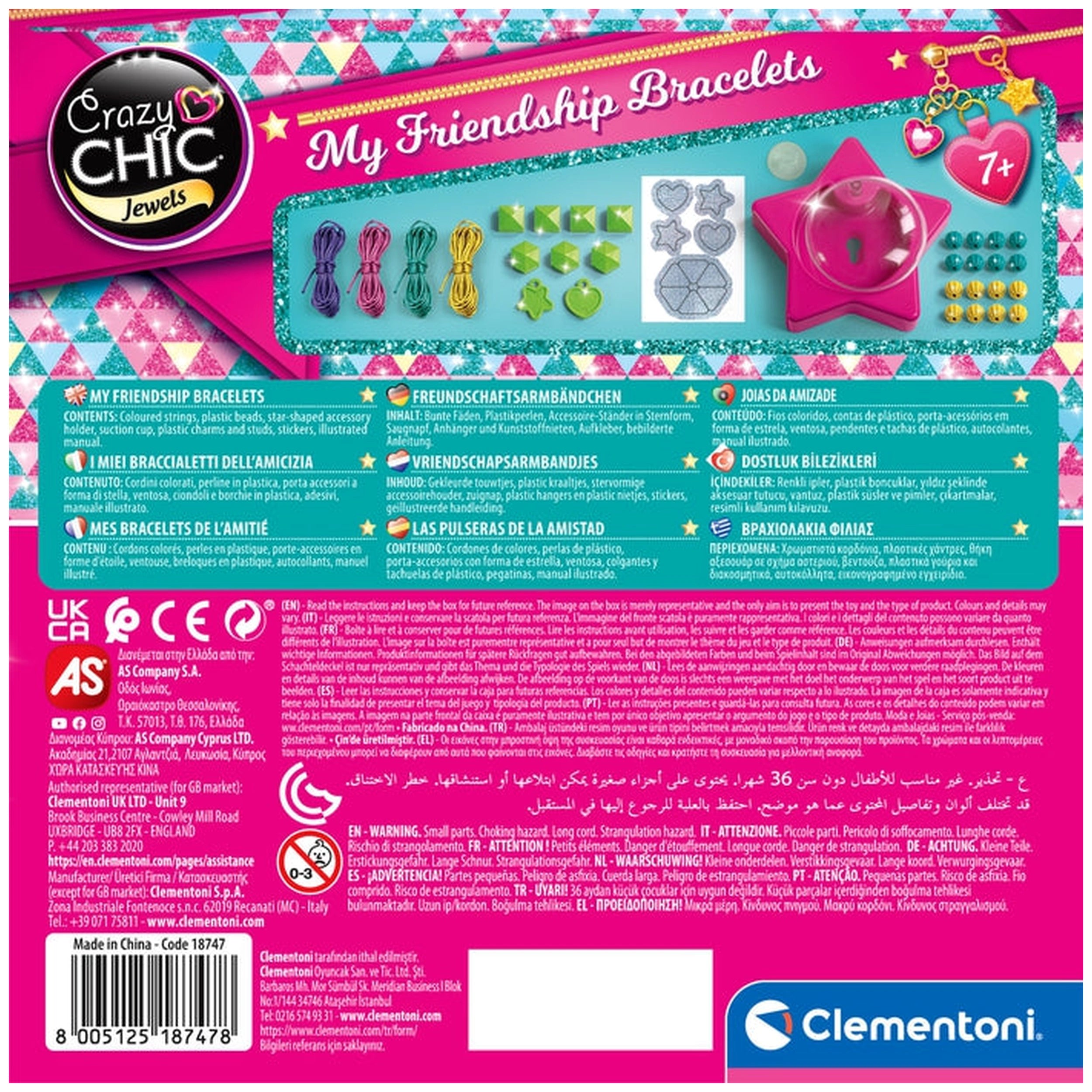 Clementoni Crazy Chic - Mijn Vriendschapsarmbanden Knutselen