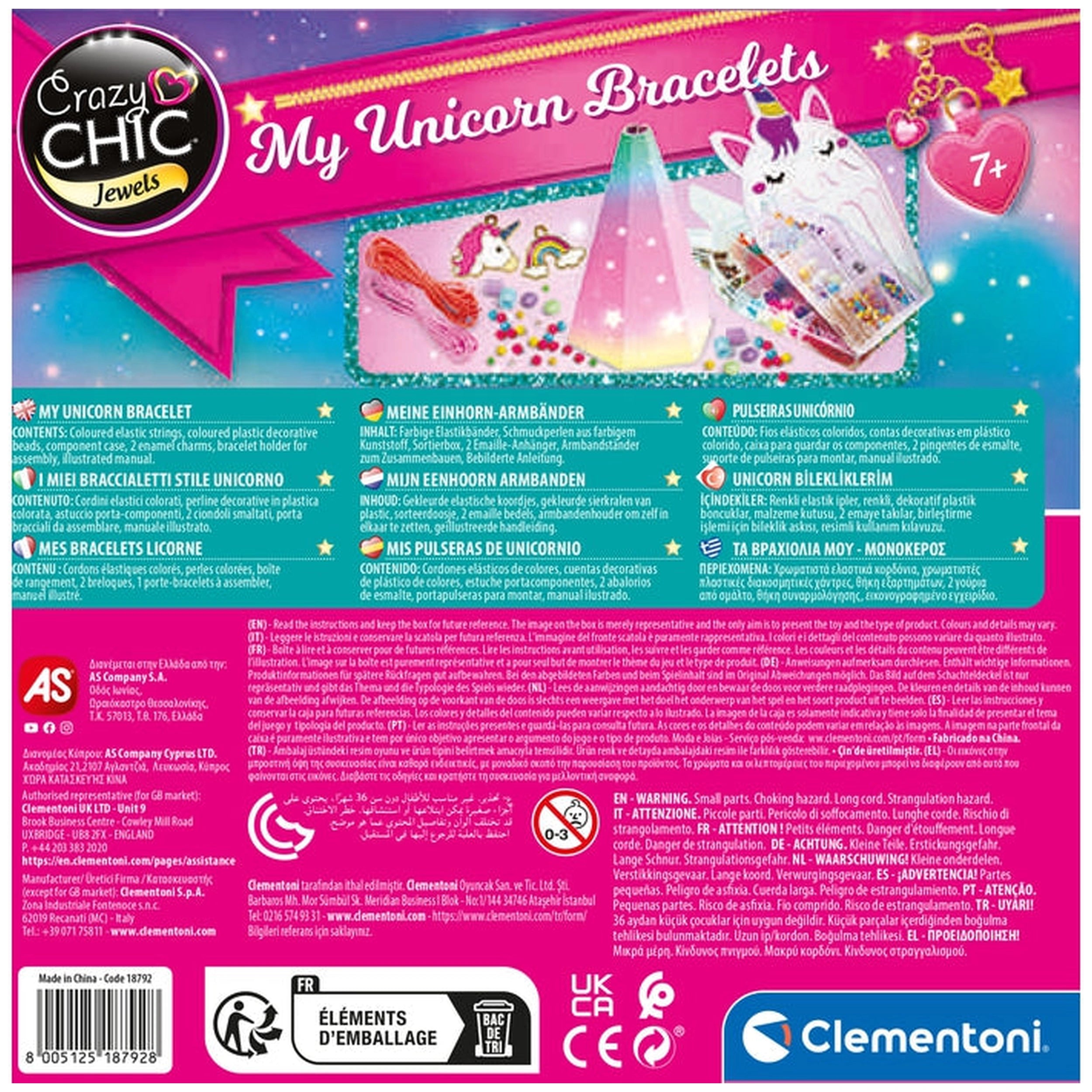 Clementoni Crazy Chic - Mijn Eenhoorn Armbanden Knutselen