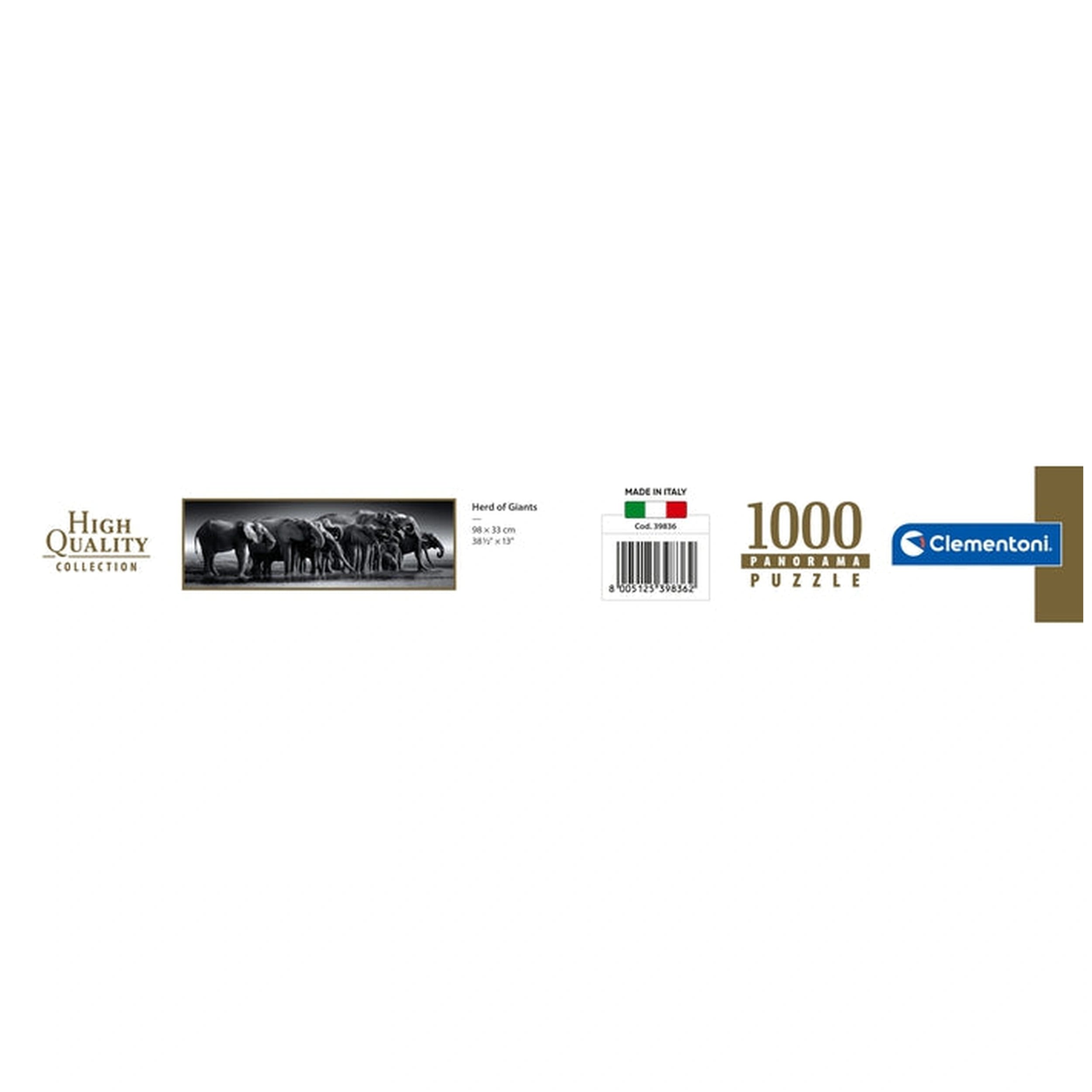 Clementoni High Quality Collection - Herd Of Giants 1000 Pcs Puzzle Panorama