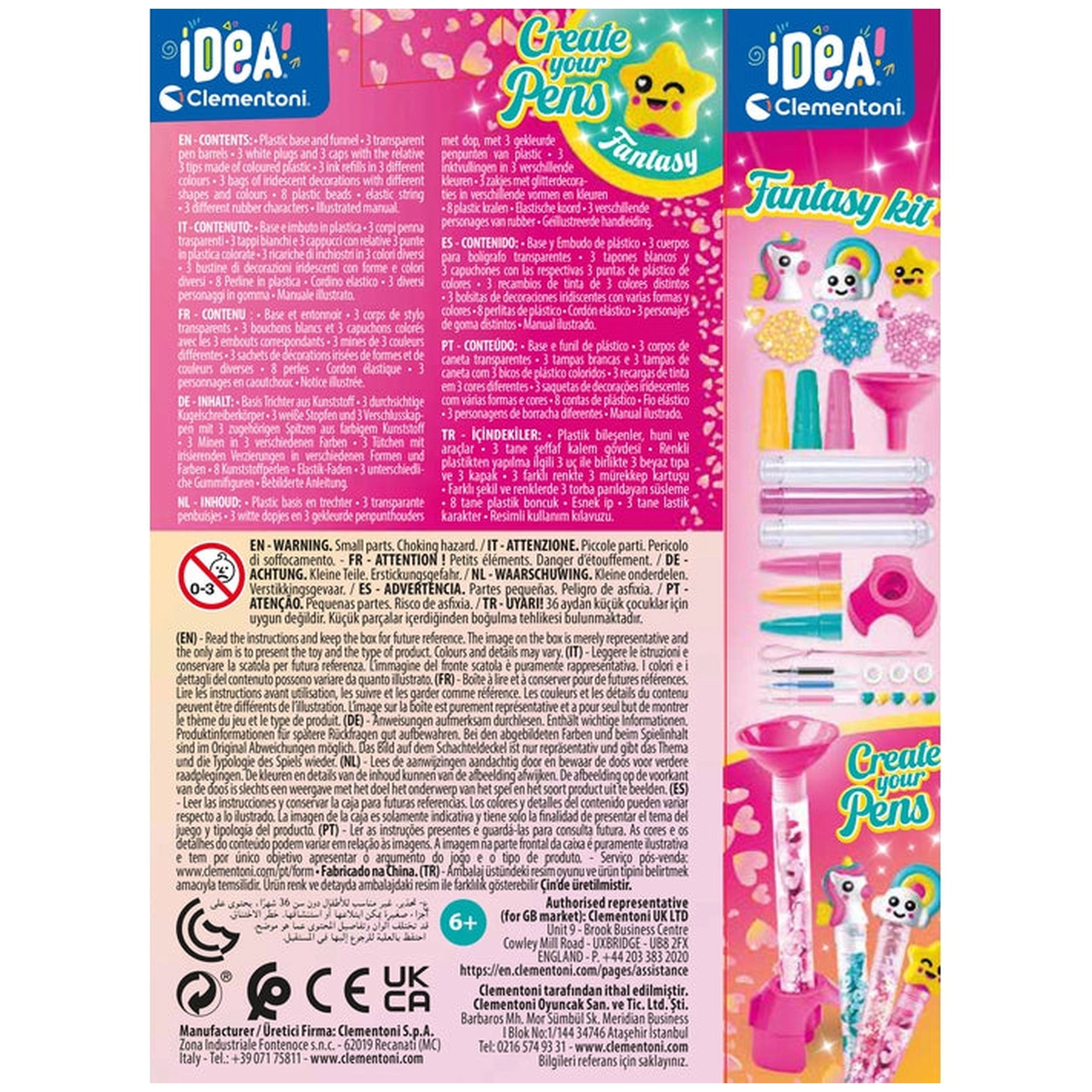 Clementoni - IDEA-Create-Your-Pens-Fantasy - Kunst & Ambachten