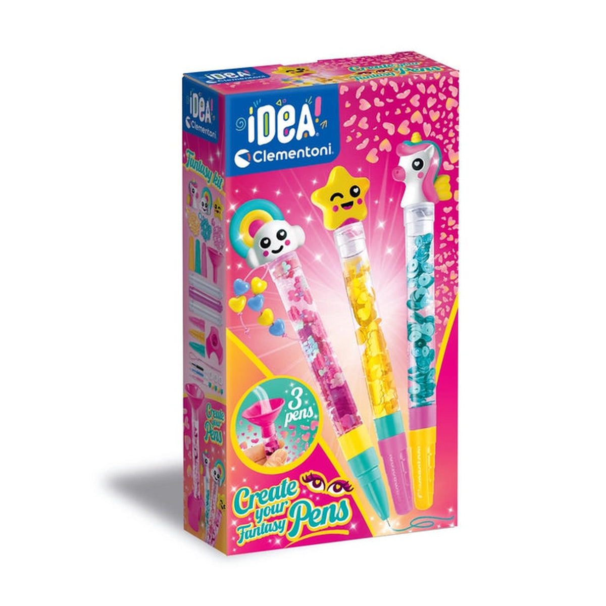 Clementoni - IDEA-Create-Your-Pens-Fantasy - Kunst & Ambachten