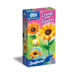 Clementoni - Idea - Make Your Own Flowers - Sunflower - Arts & Crafts Age: +8 - 27618347