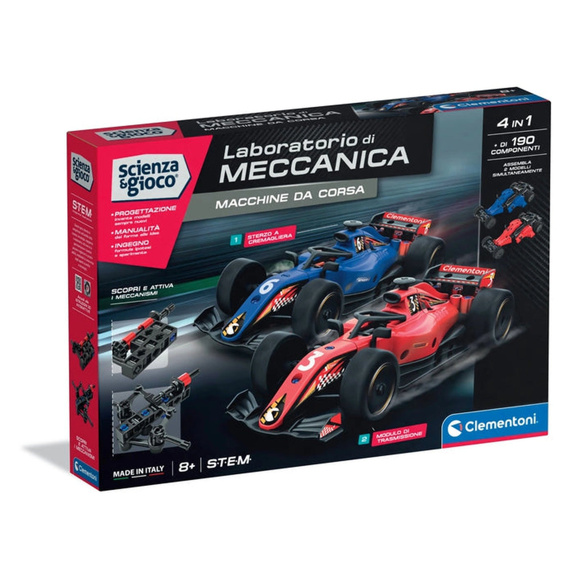 Clementoni - Racing-Cars-STEM-Bouwset-Speelgoed