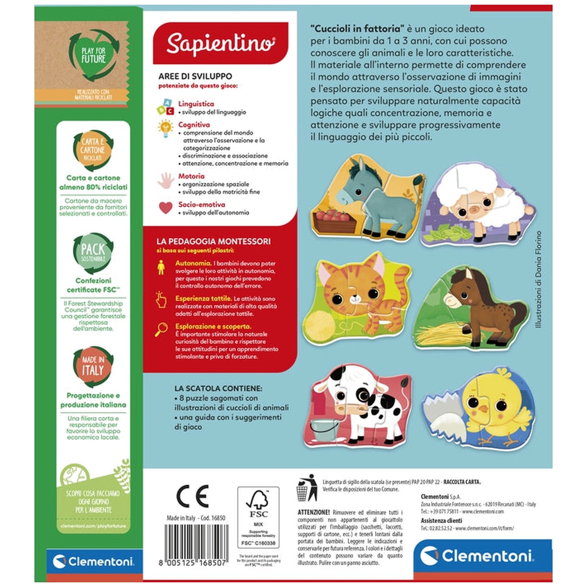 Clementoni - Sapientino-Montessori-Cuccioli-in-Fattoria-Educatieve-Speelgoed