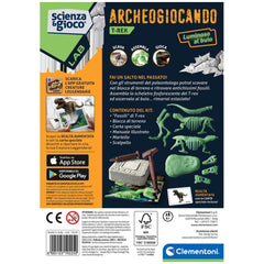 Clementoni Scienza E Gioco Lab - Archeogiocando - Tirannosaurus Rex Glow In The Dark Speelsets
