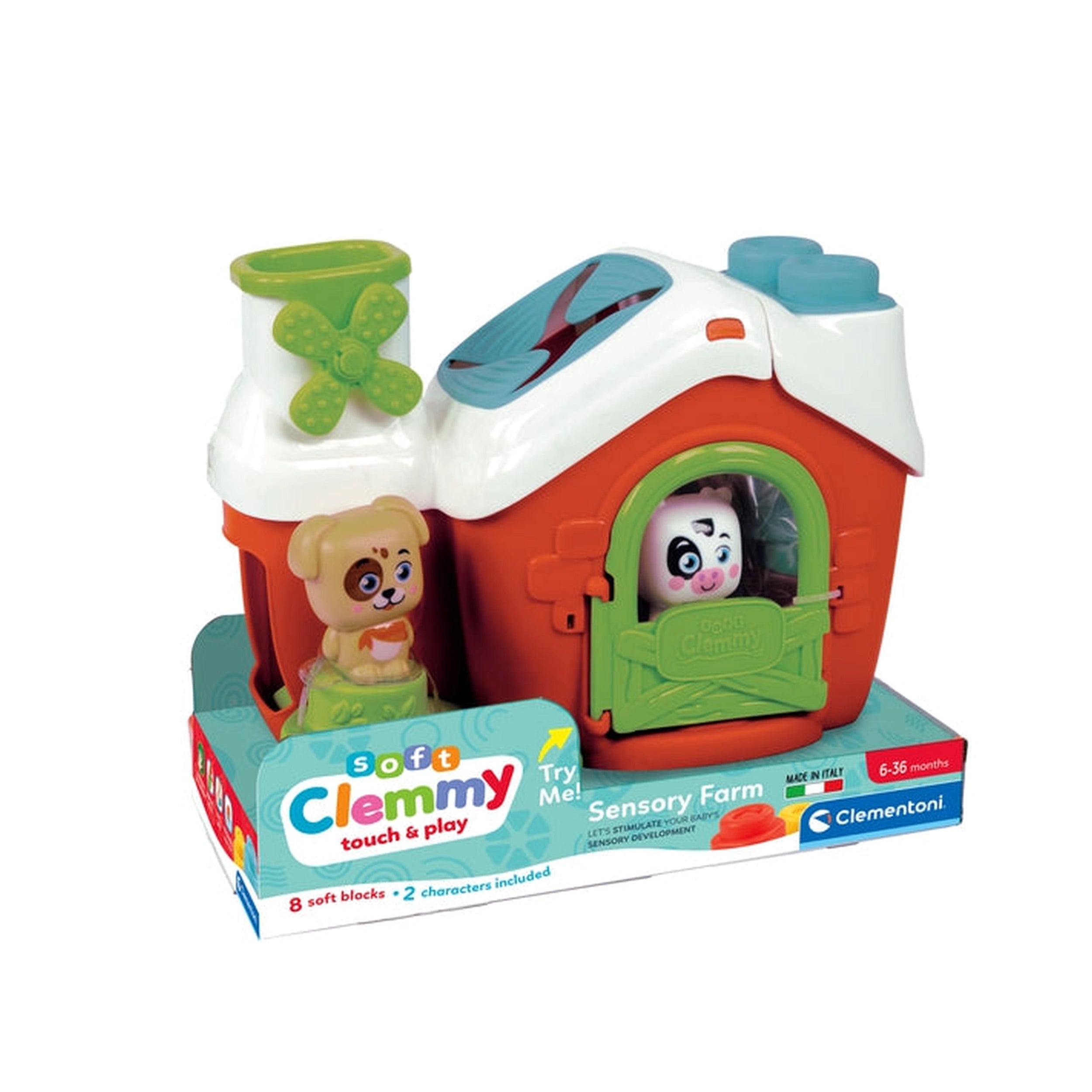 Clementoni - Soft-Clemmy-Touch-Play-Sensory-Farm-Baby-Activity-Toys