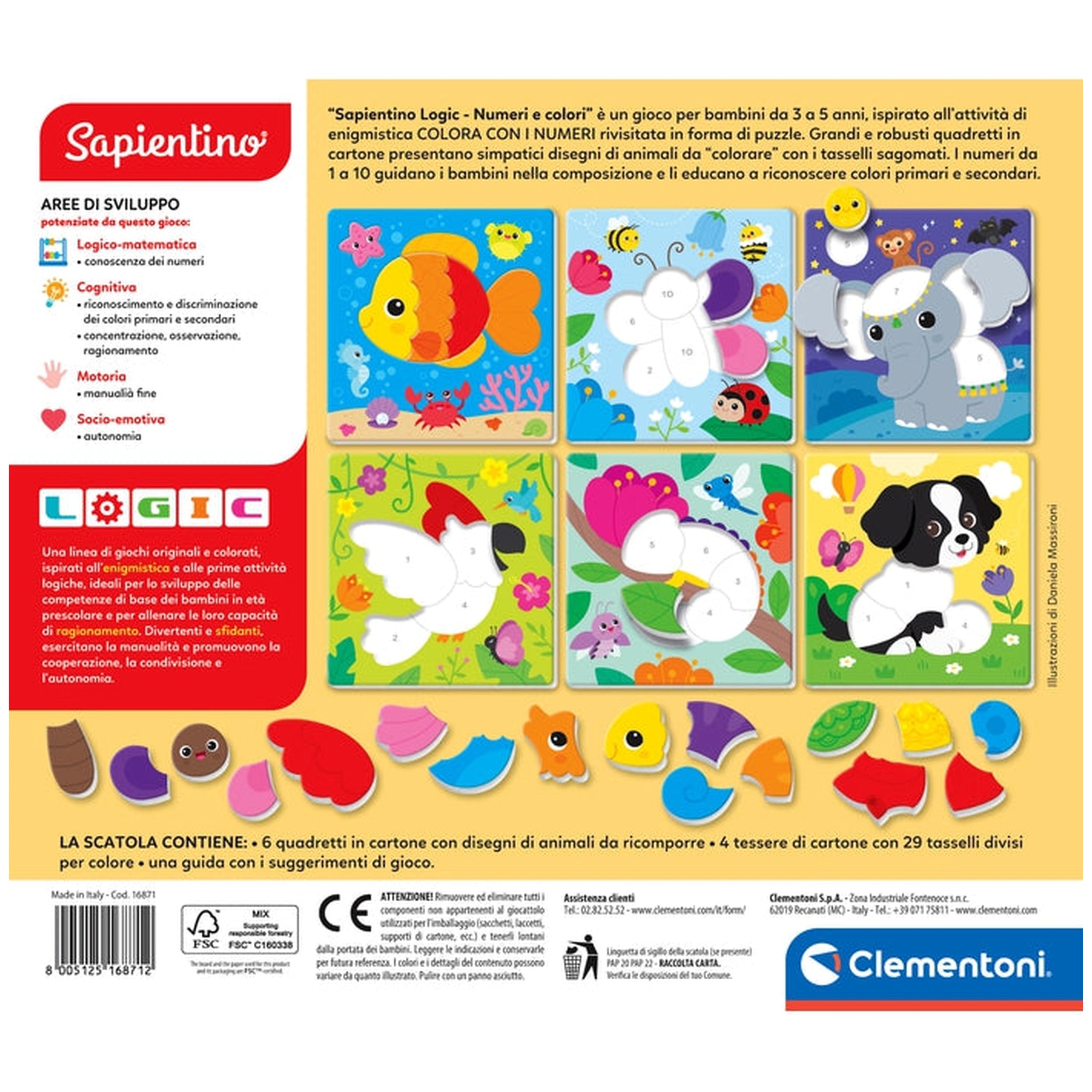 Clementoni - Spapientino-Logic-Numeri-e-Colori - Educatieve Speelgoed
