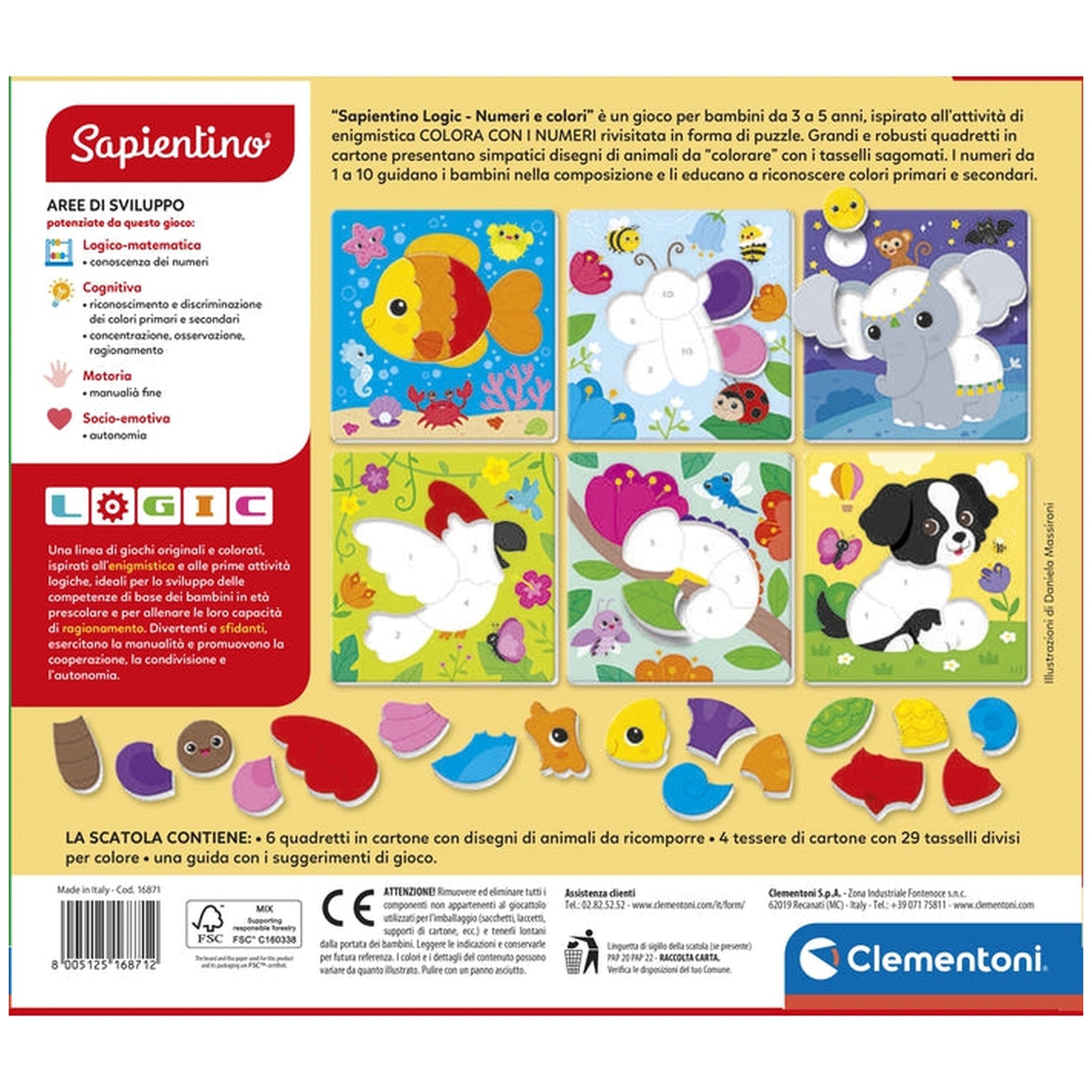 Clementoni - Spapientino-Logic-Numeri-e-Colori - Educatieve Speelgoed