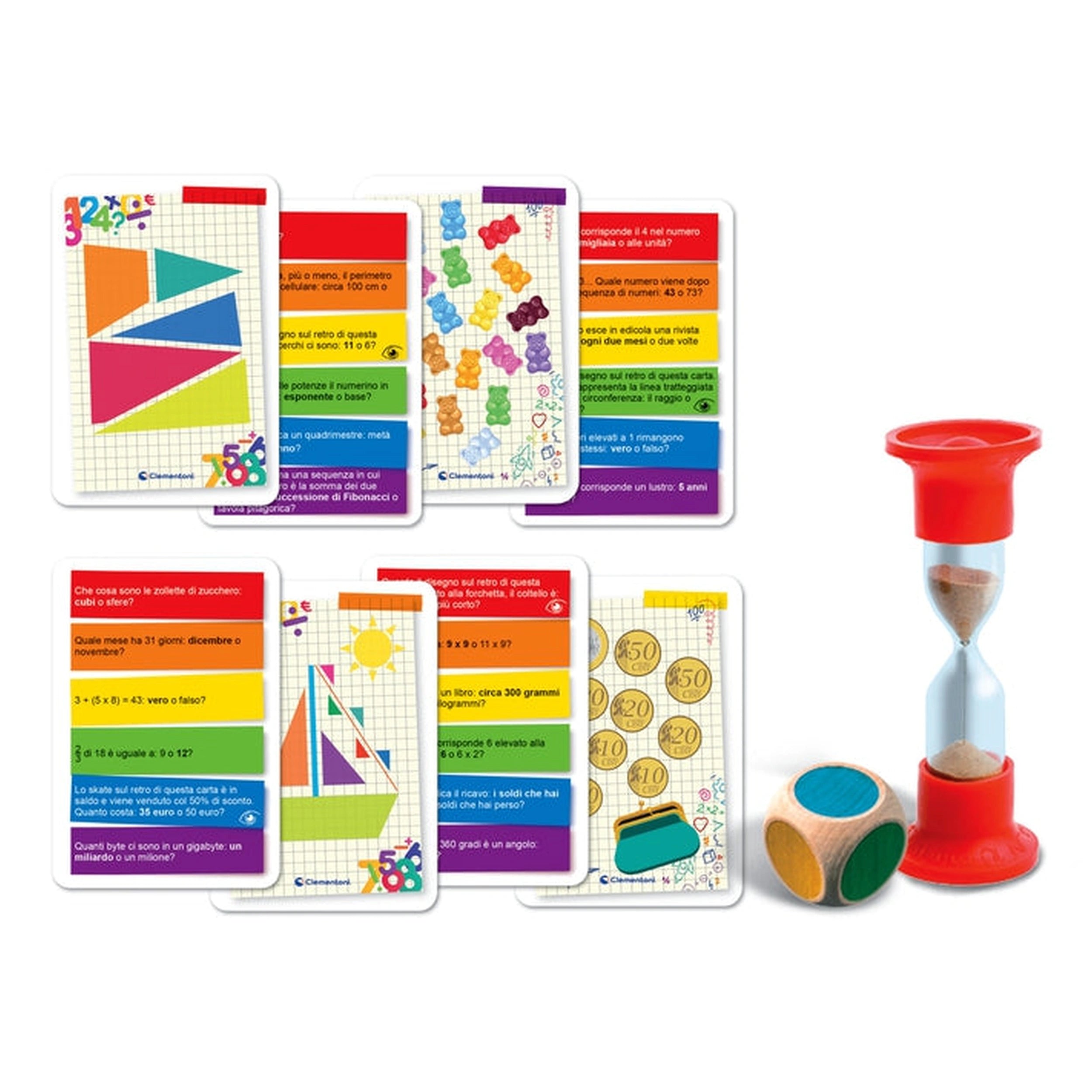 Clementoni - Testa A Testa Card Games Matematica - Italian Edition