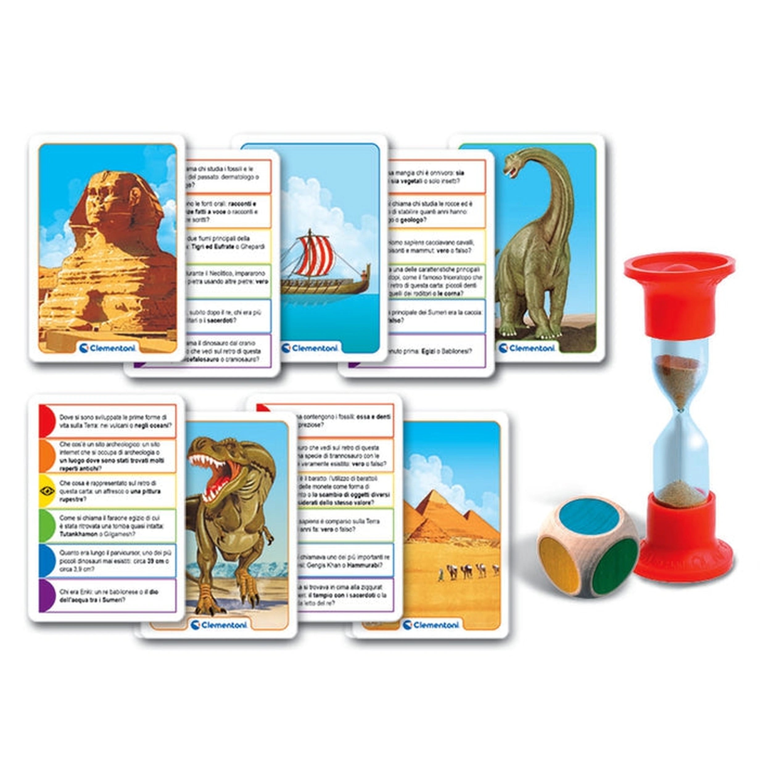 Clementoni - Testa A Testa Card Games Storia E Preistoria - Italian Edition