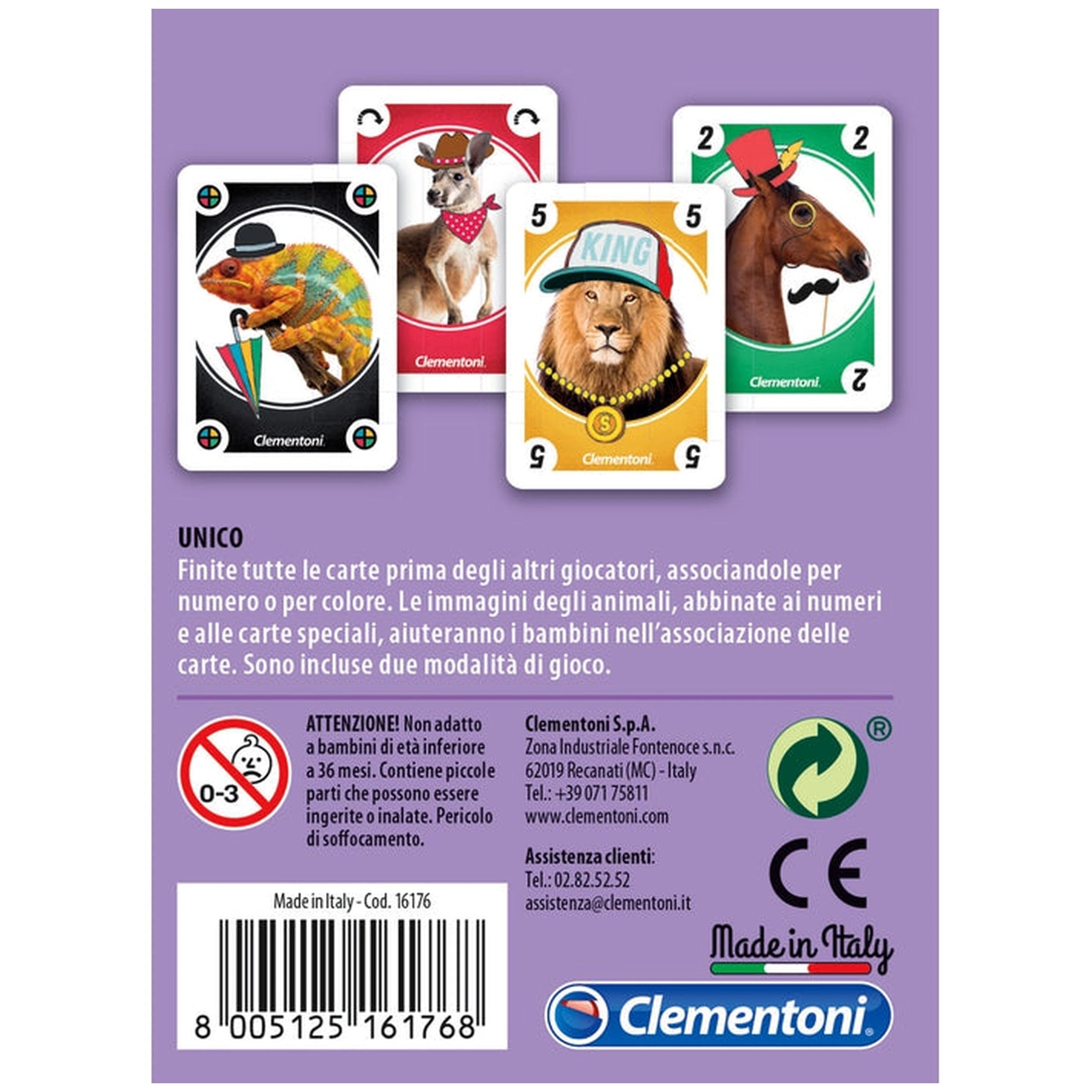 Clementoni - Unico Kaartspellen - Italiaanse Editie